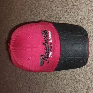 Raybestos  Brakes Rubberized Tire Tread Brim Baseball Leather Strapback Cap Hat